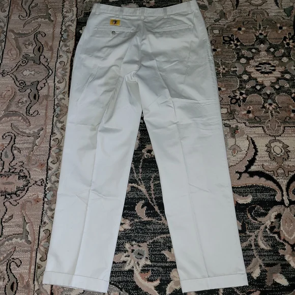 LIKE NEW Men's 32x32 "Duck Head" Off White Pleated Pants - Picture 3 of 6
